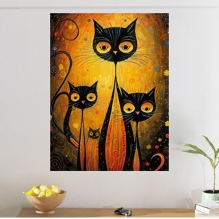 Tableau Chat Les Gardiens De La Nuit