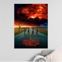 Tableau Stranger Things Hawkins Saison 2 Vélos Upside Down