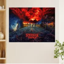 Tableau Stranger Things La Route de Hawkins Vélos Upside Down