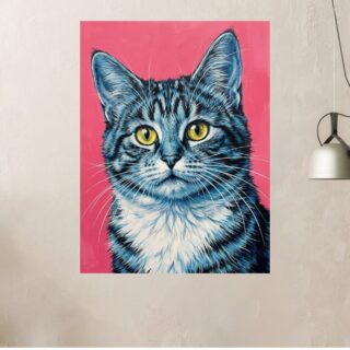 Tableau Chat Mignon Pop Art Adorable