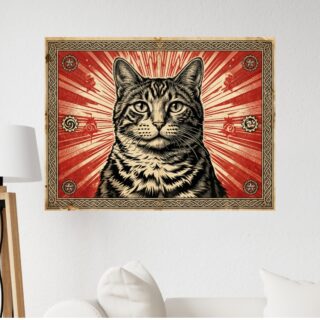 Tableau Chat Soleil Pop Art Éclatant