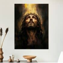 Tableau Chrétien Couronne d'Épines Jésus Christ Passion