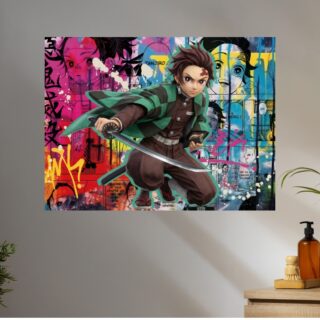 Tableau Demon Slayer Tanjiro Respiration de l'Eau