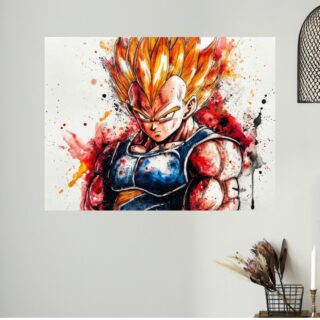 Tableau Dragon Ball Z Majin Vegeta Fureur du Prince