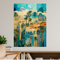 Tableau Éclats d'Orient Ville Oasis Reflets Artistiques