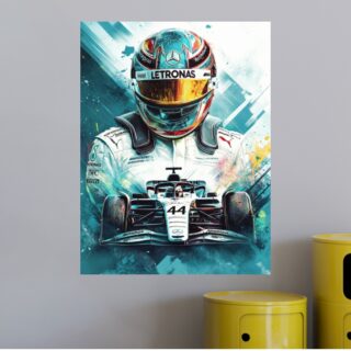 Tableau Formule 1 Lewis Hamilton Champion Mercedes