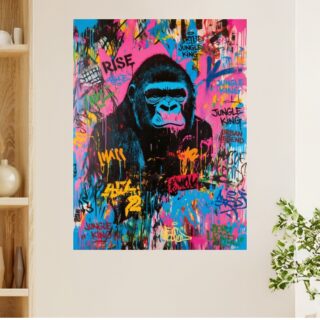 Tableau Gorille Contemplatif Design Mural