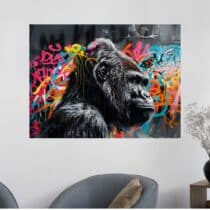 Tableau Gorille Puissant Street Art Moderne
