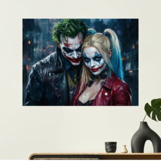 Tableau Harley Quinn Complices Pop Art Duo Coloré