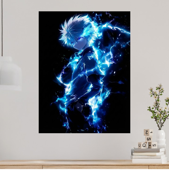 Tableau Hunter x Hunter Kirua L’Éveil de la Foudre