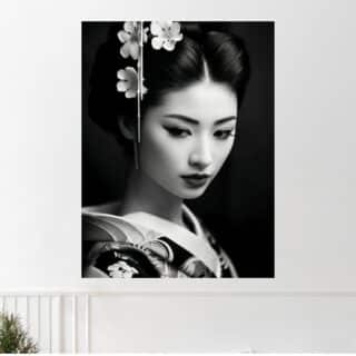 Tableau Japonais Geisha Portrait Élégant