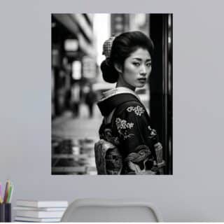 Tableau Japonais Geisha Sophistication Moderne