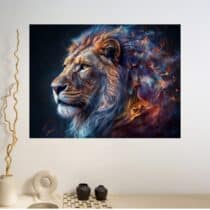 Tableau Lion Flamboyant Pop Art Coloré