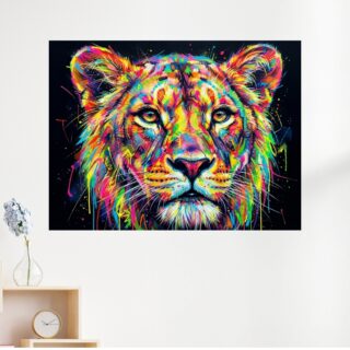 Tableau Lion Pop Art Moderne Déco