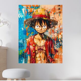 Tableau Luffy Coloré Créatif Manga