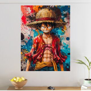 Tableau Luffy Coloré Manga Artistique