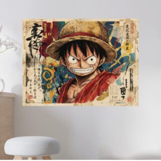 Tableau Luffy Déterminé Regard Design