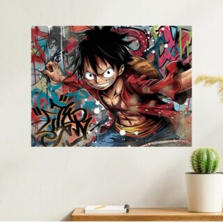 Tableau Luffy Dynamique Pop Art Moderne