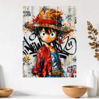 Tableau Luffy Enfant Street Art