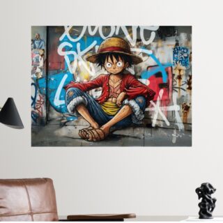 Tableau Luffy Pause Réflexion Design