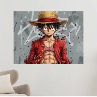 Tableau Luffy Portrait Expressif Design