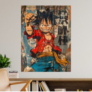 Tableau Luffy Vintage Rétro Design