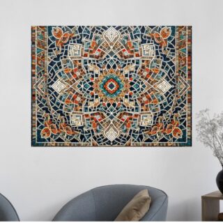 Tableau Mosaïque Arabe Ornements Géométriques Splendeur