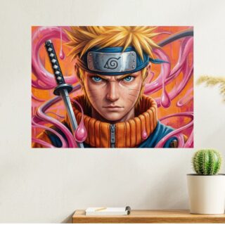 Tableau Naruto Uzumaki Intense Couleurs Chaudes Design