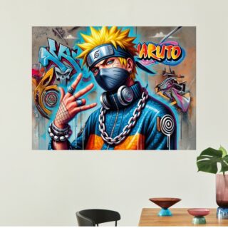 Tableau Naruto Uzumaki Street Art Graffiti Urbain