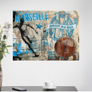 Tableau OM Marseille Droit au But Esprit Supporter