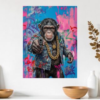 Tableau Singe Rebelle Deco Murale Moderne