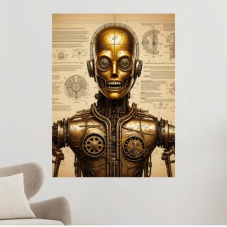 Tableau Star Wars C-3PO Détails Techniques Design