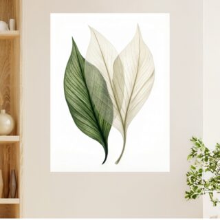 Tableau Végétal Impression Verte Nature Scandinave