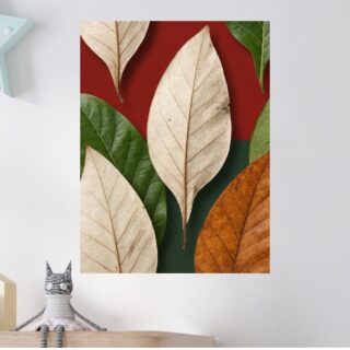 Tableau Végétal Reflets d'Élégance Feuilles Nordiques
