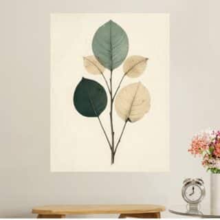 Tableau Végétal Sérénade des Feuilles Botanique Doux