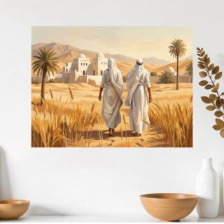 Tableau Vie Désertique Paysage Oriental Sérénité Apaisante