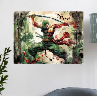 Tableau Zoro Action Épées Design