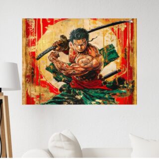 Tableau Zoro Lame de Feu Intense