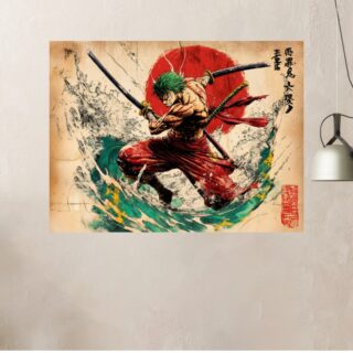 Tableau Zoro Tempête Épées Design