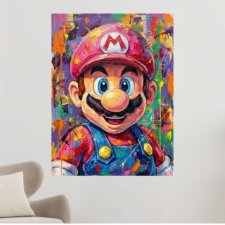 Tableau Mario Vibrant Coloré Joyeux
