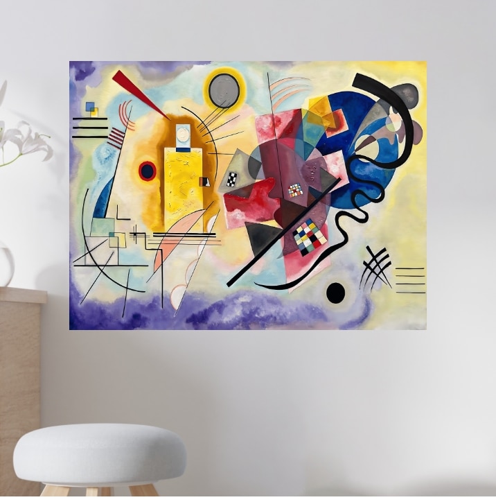 Kandisky Tableau Jaune Rouge Bleu