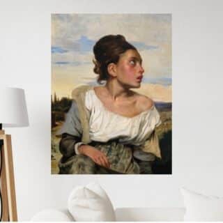 Tableau Delacroix Jeune orpheline au cimetière