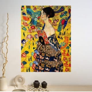 Tableau Klimt La dame à l'éventail