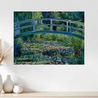 Tableau Monet Le Bassin aux nymphéas harmonie verte