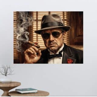 Tableau Mafia Le Parrain Fumeur