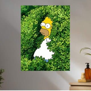 Tableau Simpson dans la Haie Humour Pop Culture