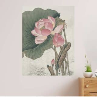 Tableau Lotus en Fleur Art Japonais